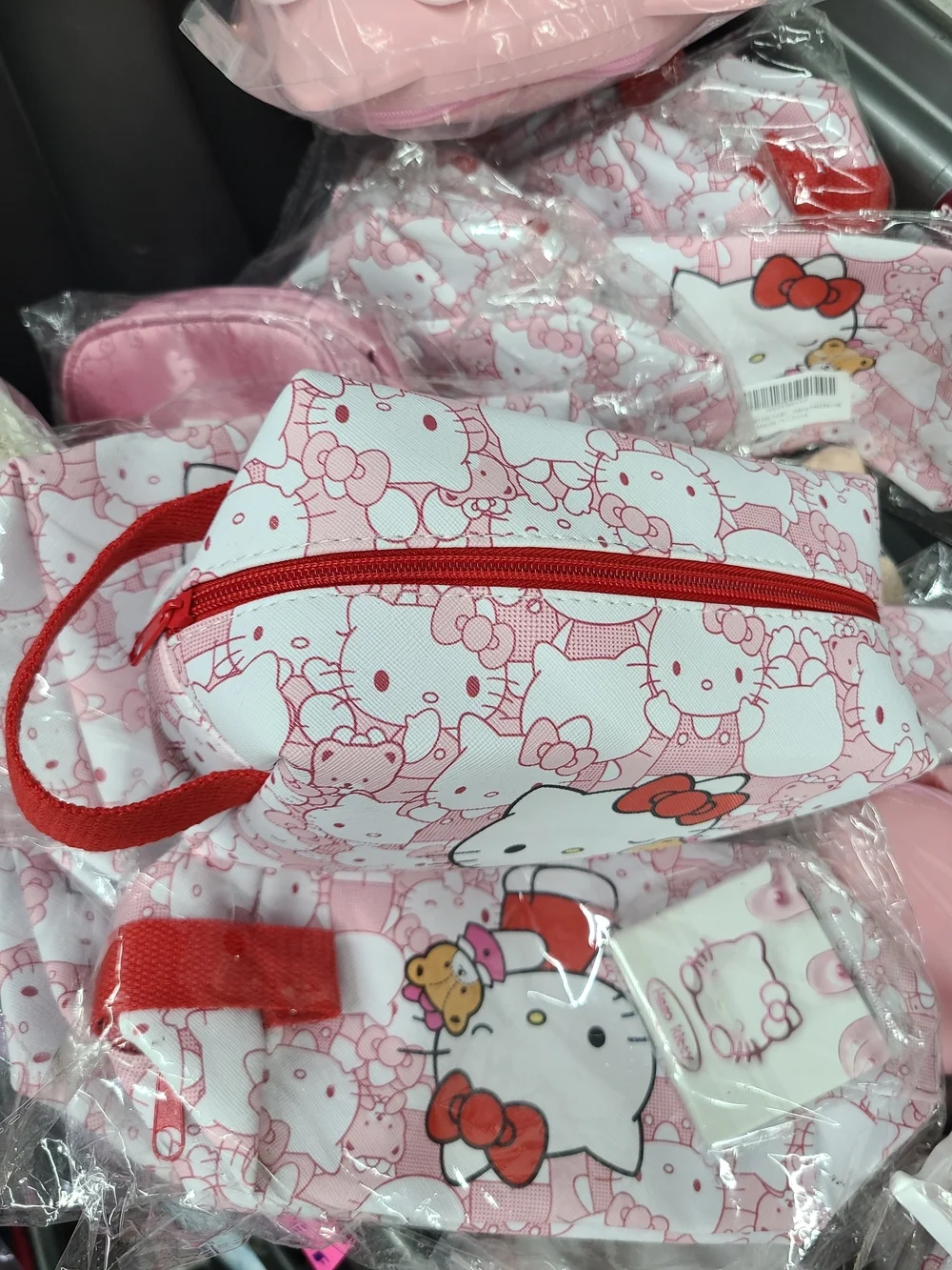 kitty Travel Cosmetic Large Capacity  Pouch/bag Makeup Bag with Mirror